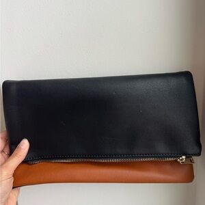 Nordstrom Black and Brown Clutch